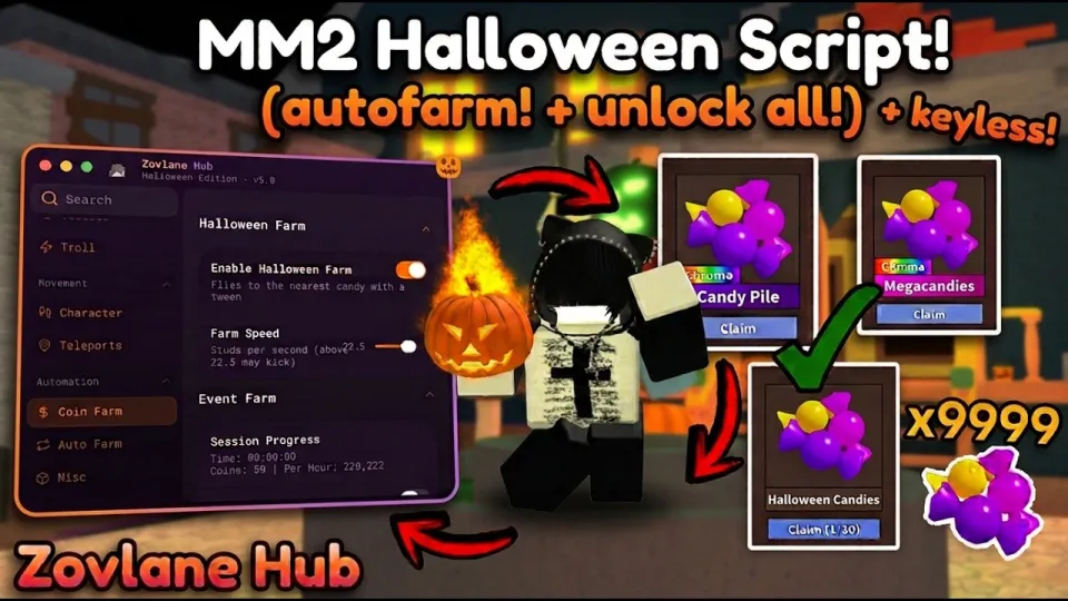 🎃 Best MM2 Script 2026 Halloween Update! 👻 Autofarm Candy Instantly 🍬 | Unlock All | Keyless